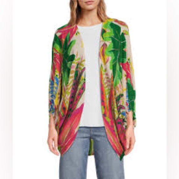Anna and Ava Women Kimono One Size Floral Tropical Paradise Dolman Art Vacation‎ - Picture 1 of 8